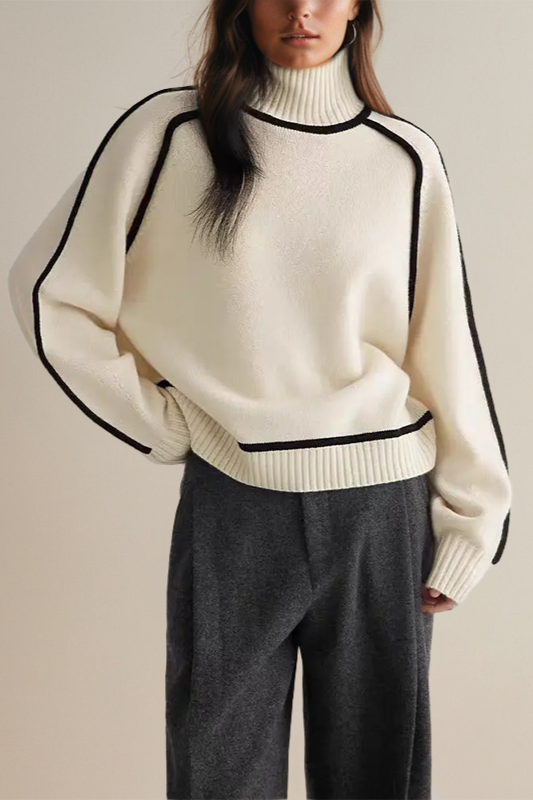 EB | Pullover - Damen Luxus Rollkragenpullover