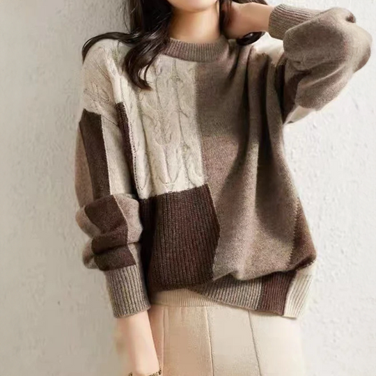 EB | Bequemer Langarm Rundhals Pullover