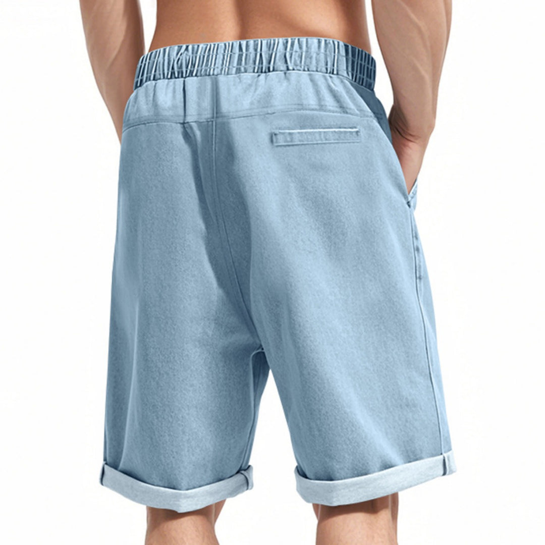 EB | Kurze Hose aus schwerem gewaschenem Baumwolldenim