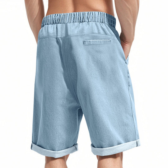 EB | Kurze Hose aus schwerem gewaschenem Baumwolldenim