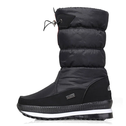 EB | Damen Wasserdichte Mid-Calf Plüsch Stiefel