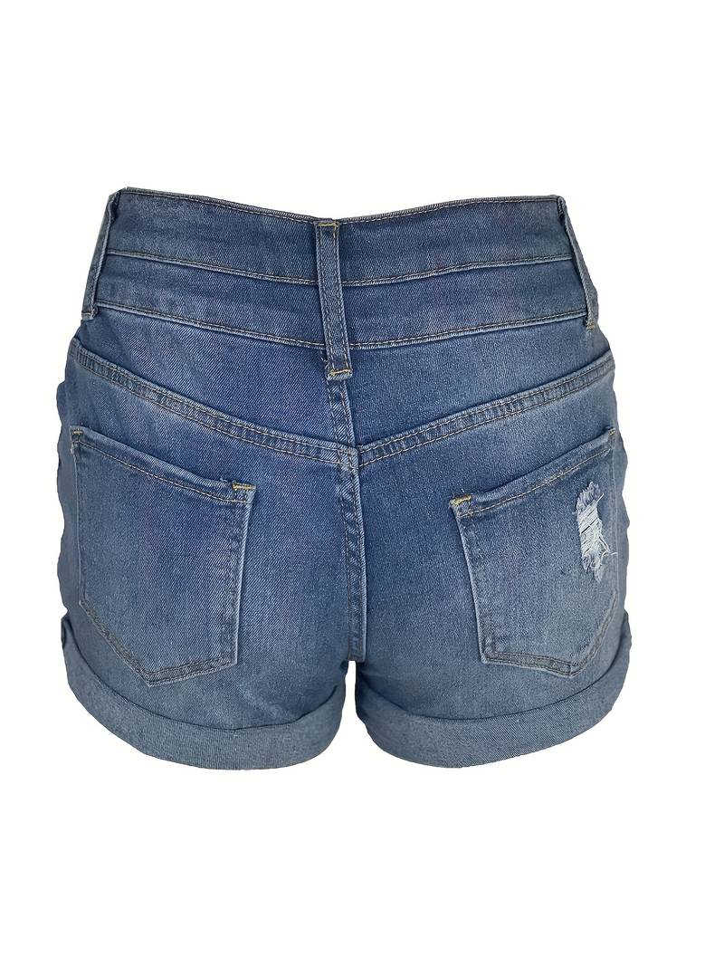 EB | Gerippte Jeansshorts für Frühling/Sommer