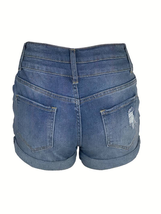 EB | Gerippte Jeansshorts für Frühling/Sommer