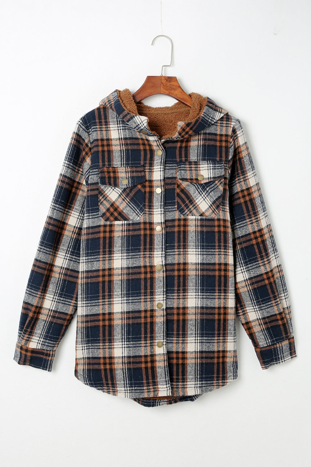 EB | Gepunktete Jacke mit Kapuze Weiches Plüschfutter Perfekt für Kalte Tage