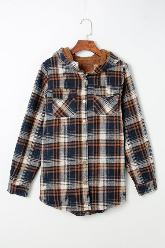 EB | Gepunktete Jacke mit Kapuze Weiches Plüschfutter Perfekt für Kalte Tage