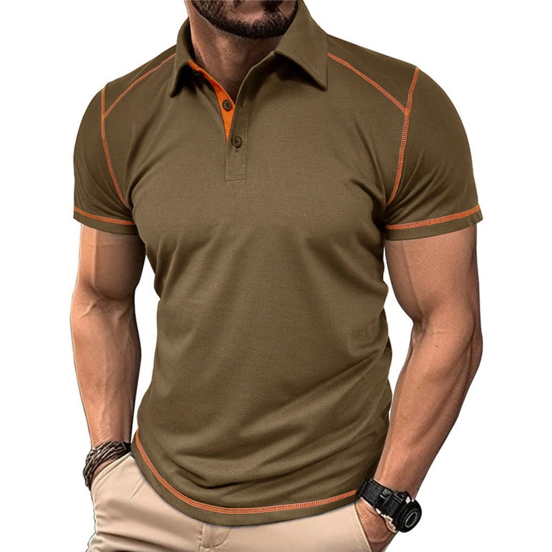 EB | Kurzärmeliges Poloshirt zum Spleißen