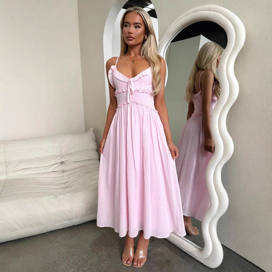 EB | Kleid mit Hosenträgern und Rüschen