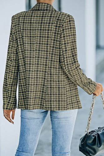 EB | Karierter Doppelreiher Langarm-Blazer