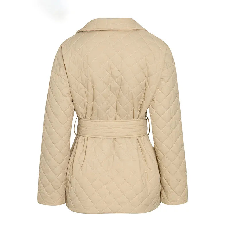 EB | Warme kurze Jacke mit Gürtel für Damen