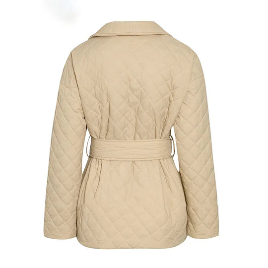 EB | Warme kurze Jacke mit Gürtel für Damen