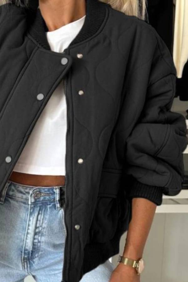 EB | Kragen Snap Down Langarmjacke