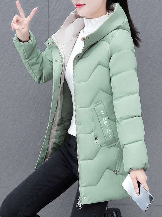 EB | Mittellange Gepolsterte Jacke für Frauen Ideal für Herbst Winter