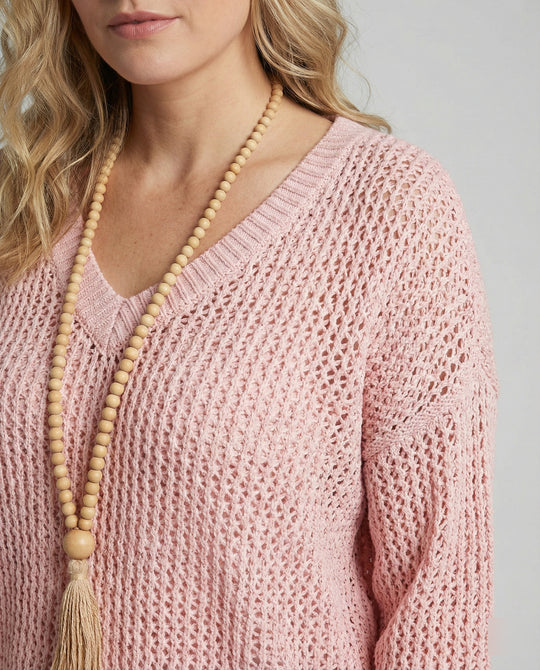 EB | oversized Pullover mit V-Ausschnitt