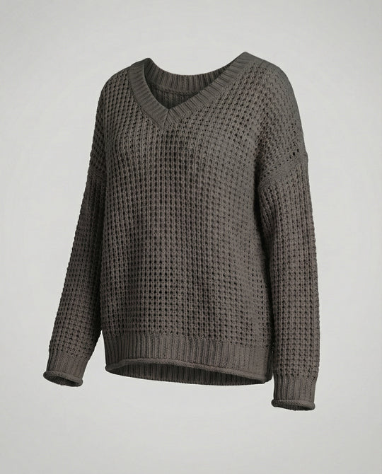 EB | oversized Pullover mit V-Ausschnitt
