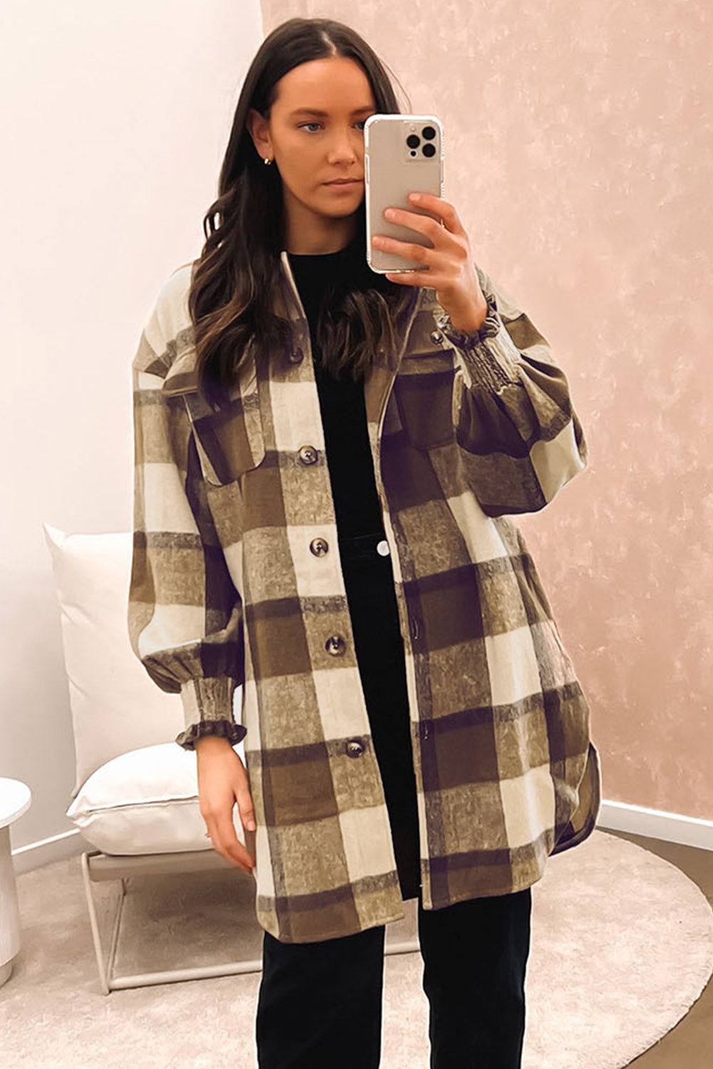 EB | Karohemdjacke Baumwolle und Polyester Perfekt Zum Layering