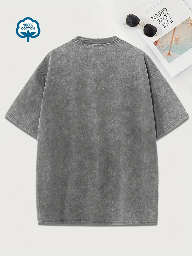 EB | Baumwoll-T-Shirt mit Rundhalsausschnitt