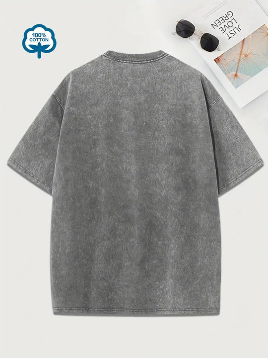 EB | Baumwoll-T-Shirt mit Rundhalsausschnitt
