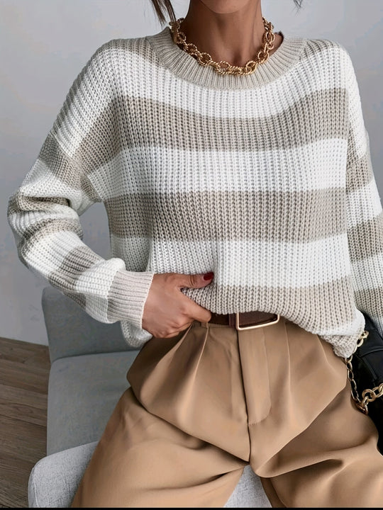 EB | Bequemer Gestreifter Pullover