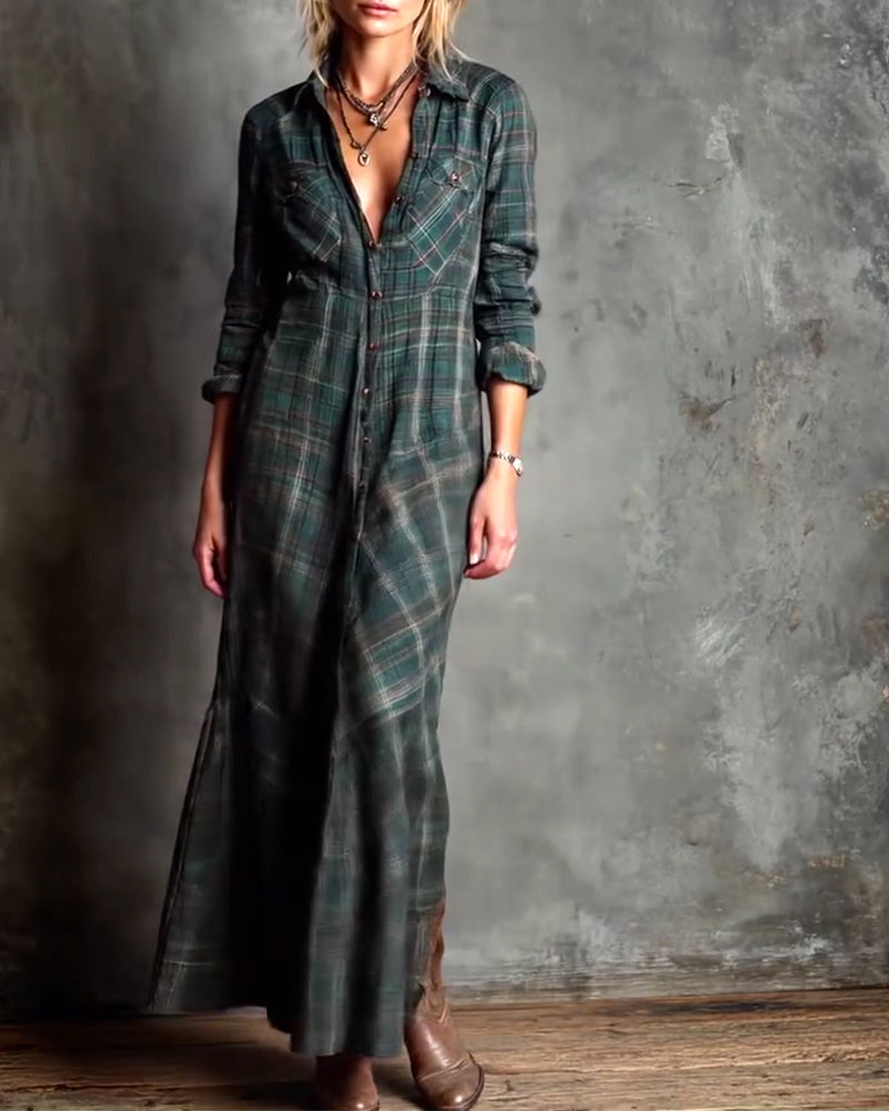 EB | Kleid mit Revers und Karomuster