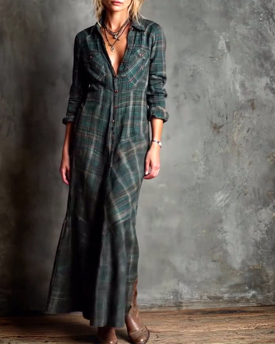 EB | Kleid mit Revers und Karomuster