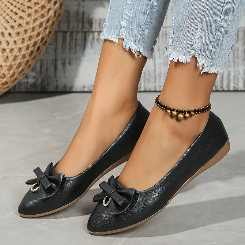 EB | Damen Schicke Schleifen Puppe Schuhe Elegant