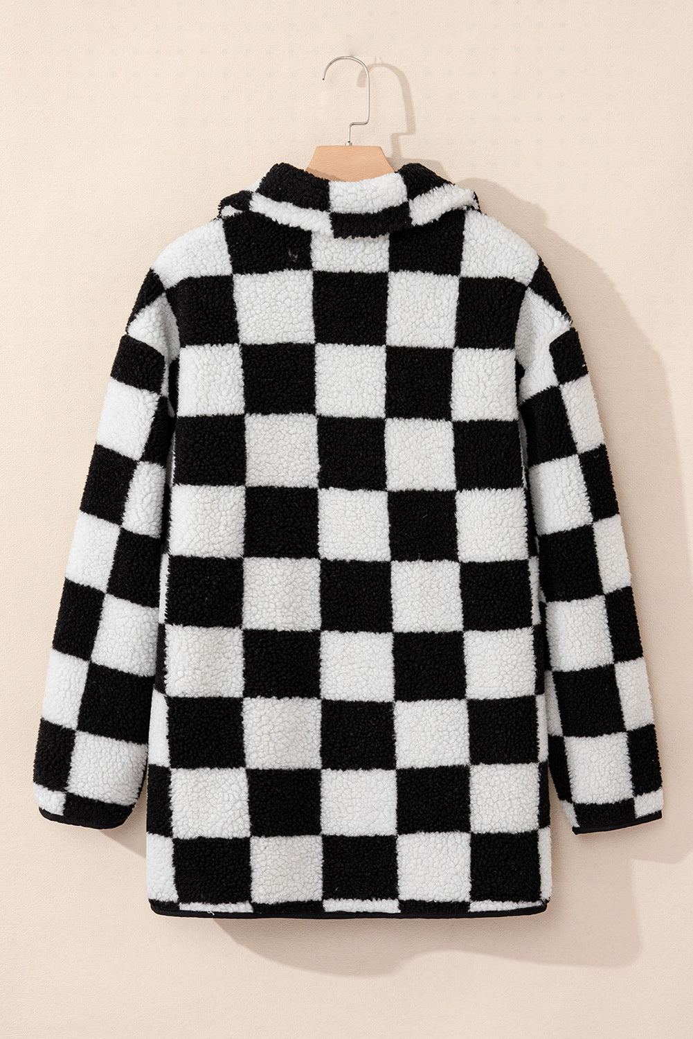 EB | Gitter Sherpa Jacke Polyester Warm und Trendy Produktbeschreibung: