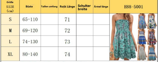 EB | Bedrucktes Strandurlaub sexy Tube Top Kleid