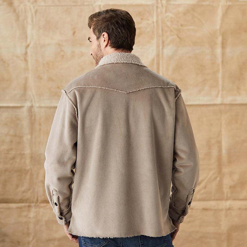 EB | Herren Button-Down Cordjacke
