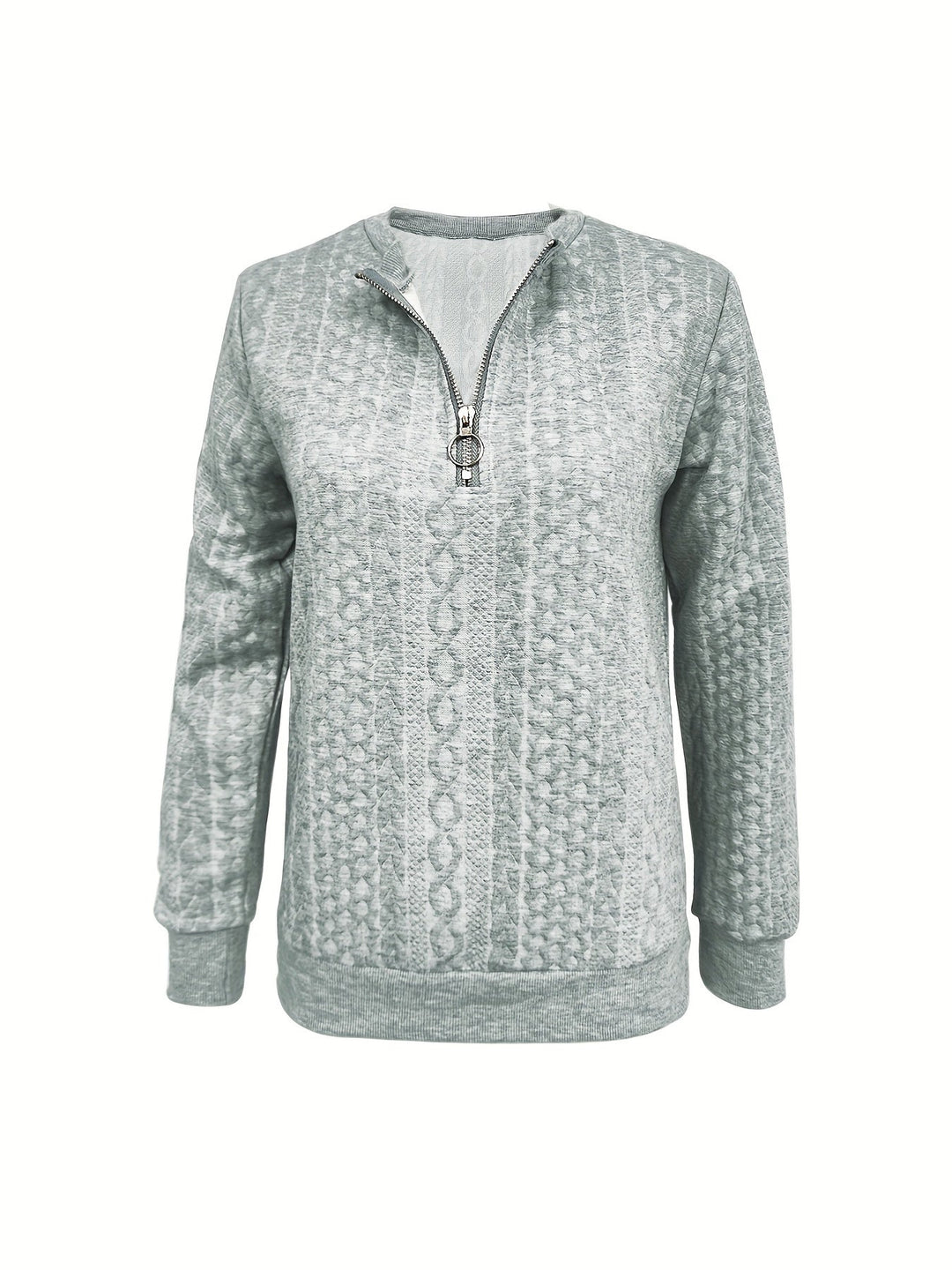 EB | Damen Strukturiertes Lässiges Halbzip Sweatshirt (Herbst)