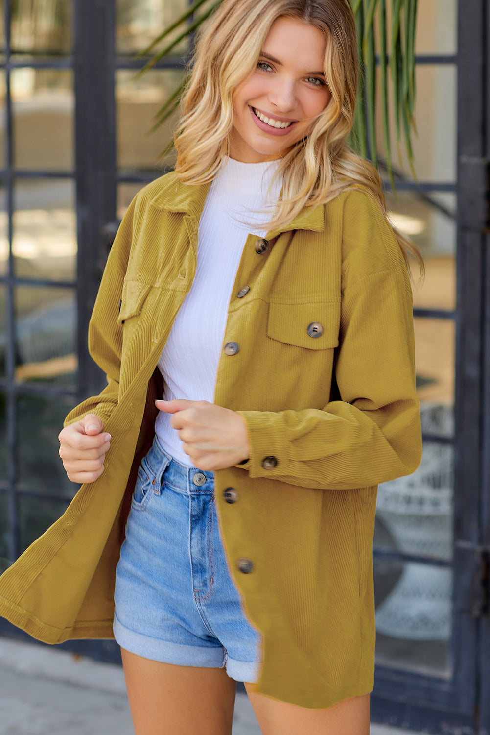 EB | Cordura Langarm Button-Up Shirt Jacke