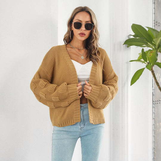 EB | Strickjacke mit Puffärmeln