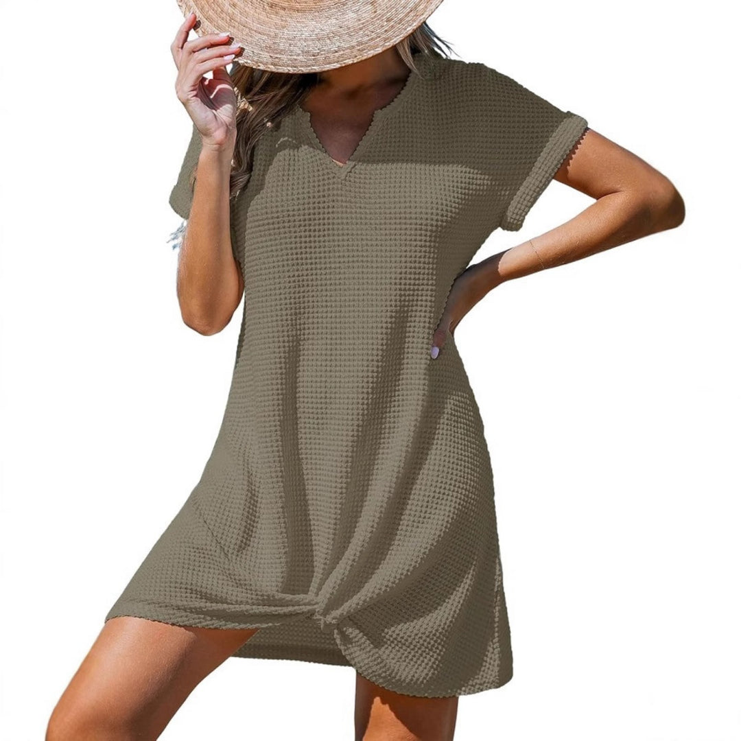 EB | Blusenkleid mit V-Ausschnitt und Knick