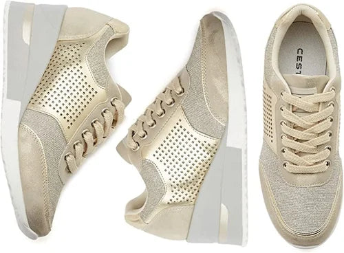 KomfortTurnschuhe Mit Atmungsaktivität Und MetallicAkzenten EB