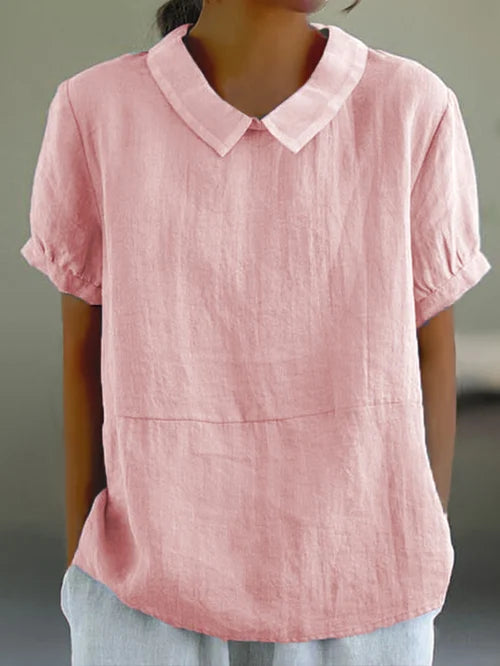 EB | Unifarbene Bluse aus Baumwolle
