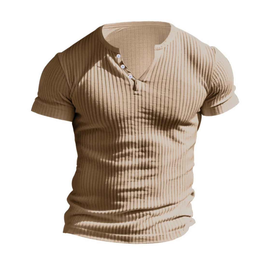 EB | Einfarbig Lässig gestricktes T-Shirt