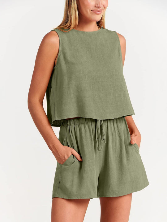 EB | Zweiteiliges Set aus ärmellosem Oberteil und Shorts