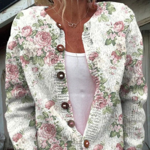EB | 3D Digital Gedruckte Strickjacke für Damen