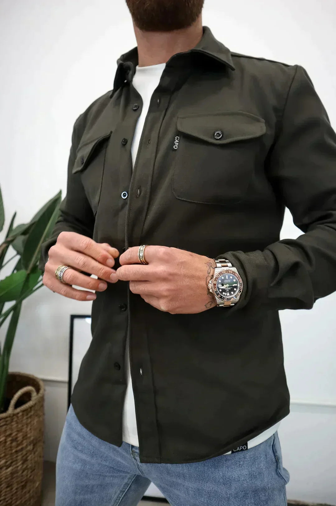 EB | Premium-Jacke mit Knopfverschluss für Herren Stylische und Bequeme Jacke
