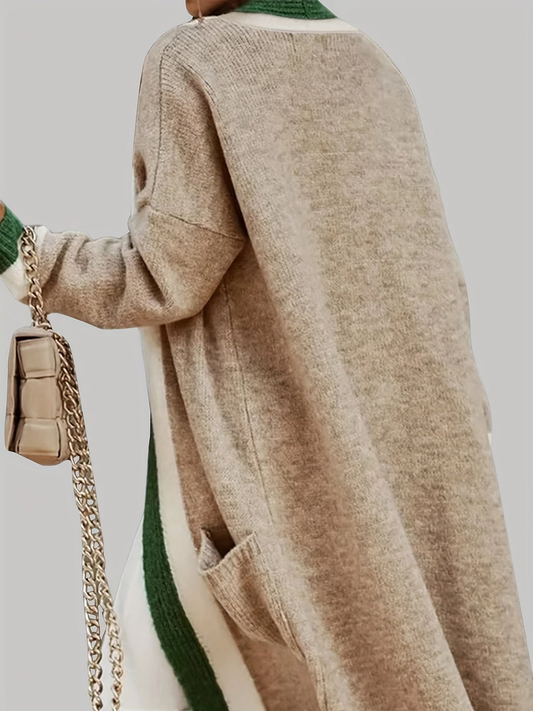 EB | Lange Strickcardigan Vintage Inspiration mit Herbstlichen Akzenten