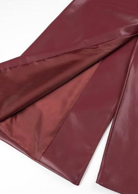 EB | Leren Trenchcoat - elegante rote Damenjacke
