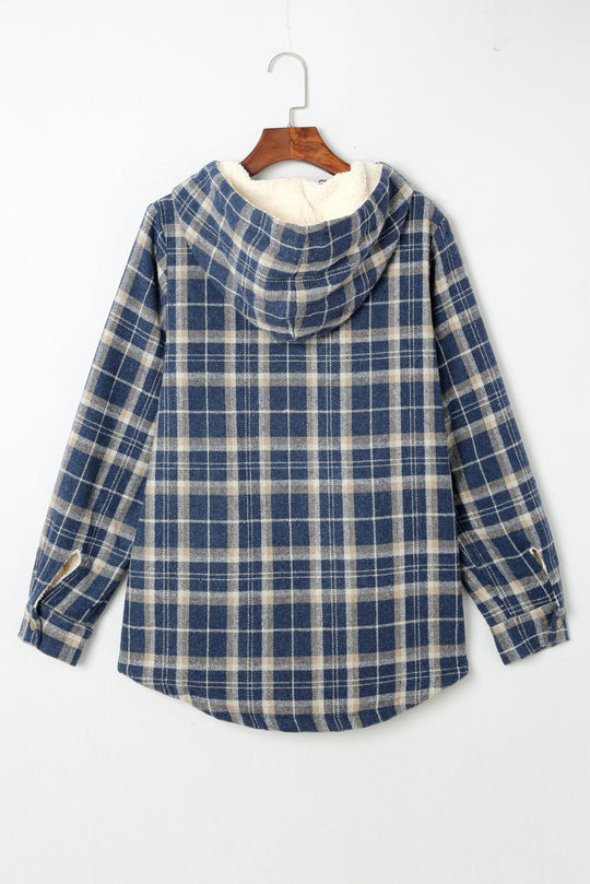EB | Gepunktete Jacke mit Kapuze Weiches Plüschfutter Perfekt für Kalte Tage