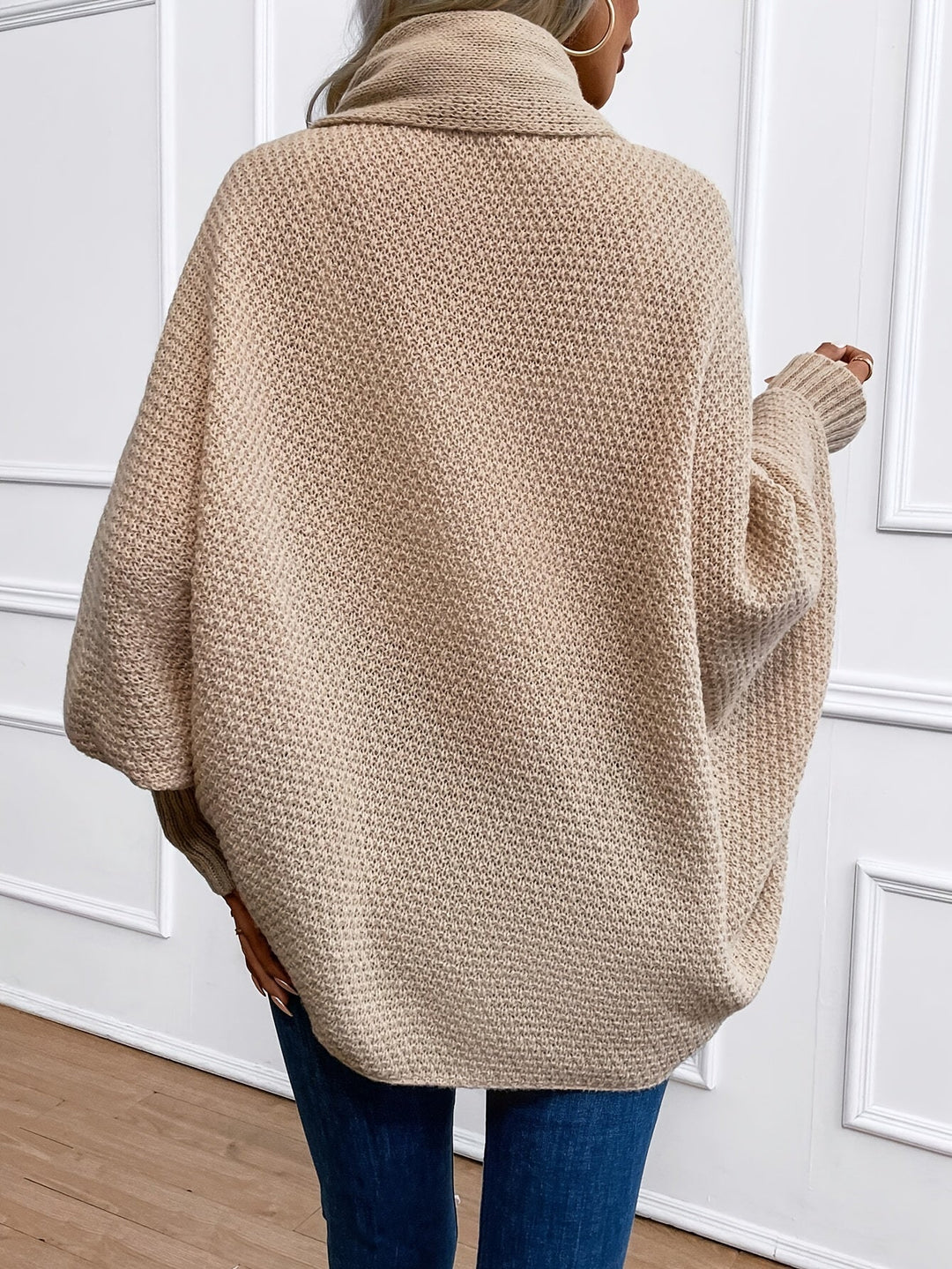 EB | Damen Elegante Kaschmir Gestrickte Weste Mit Langen Ärmeln