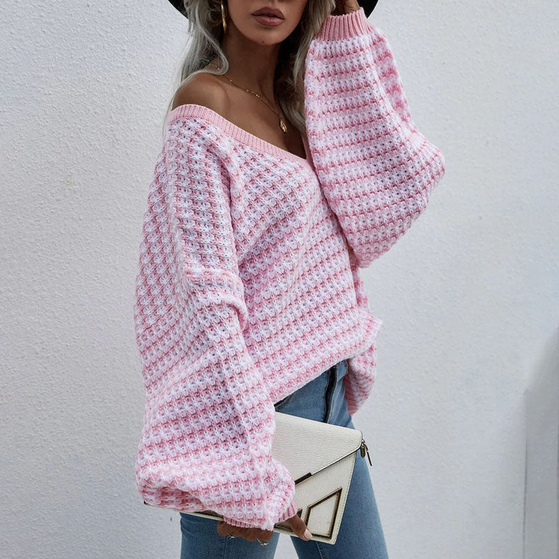 EB | Gestreifter Strickpullover Für Modische Looks