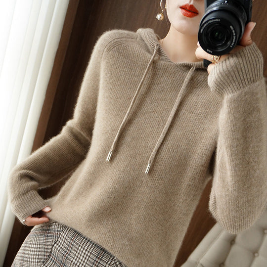 EB | Strickpullover mit Kapuze Weicher Strick Lässige Passform