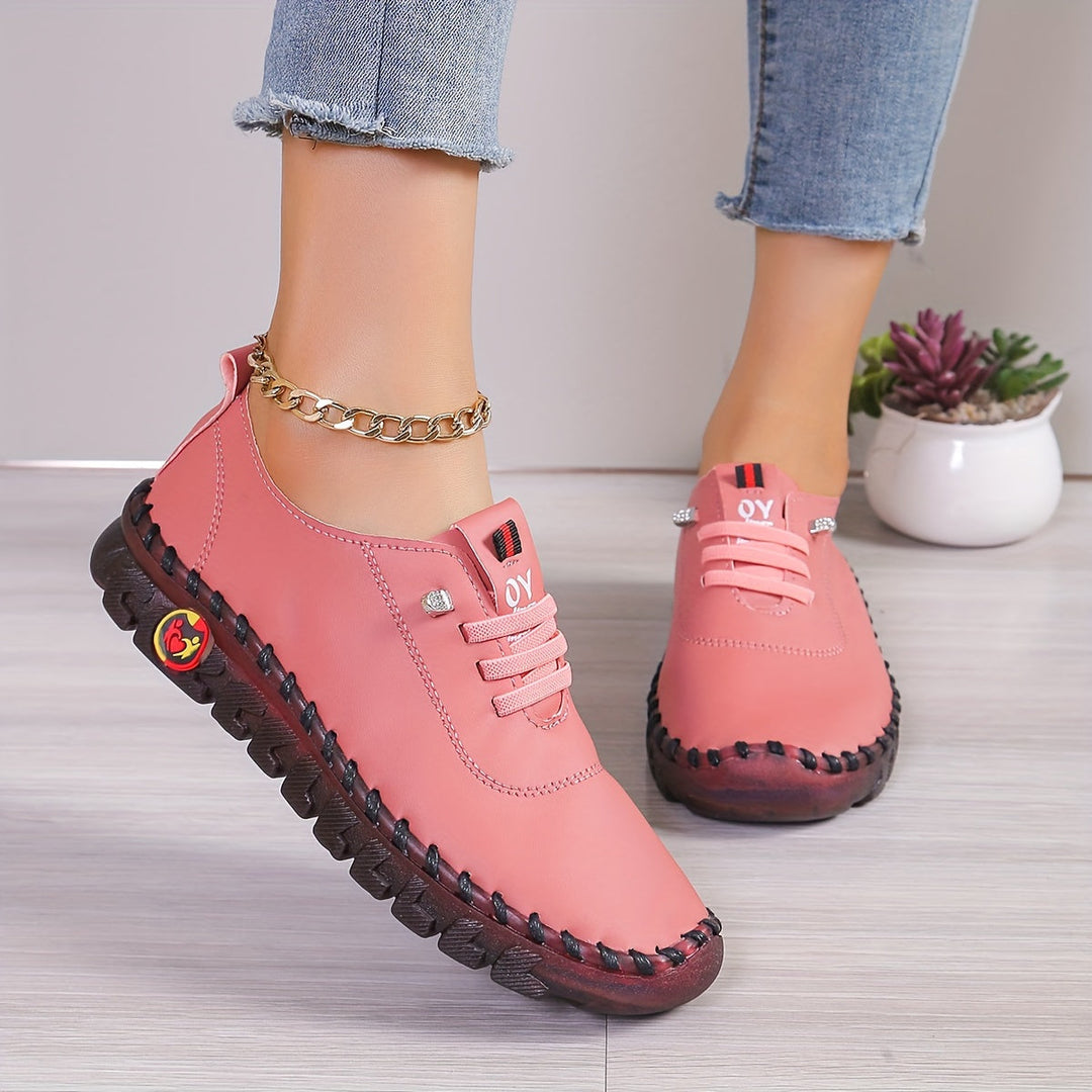 EB | Bequeme Lederschuhe mit Runder Spitze