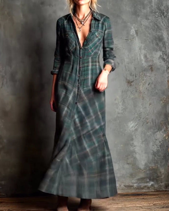 EB | Kleid mit Revers und Karomuster