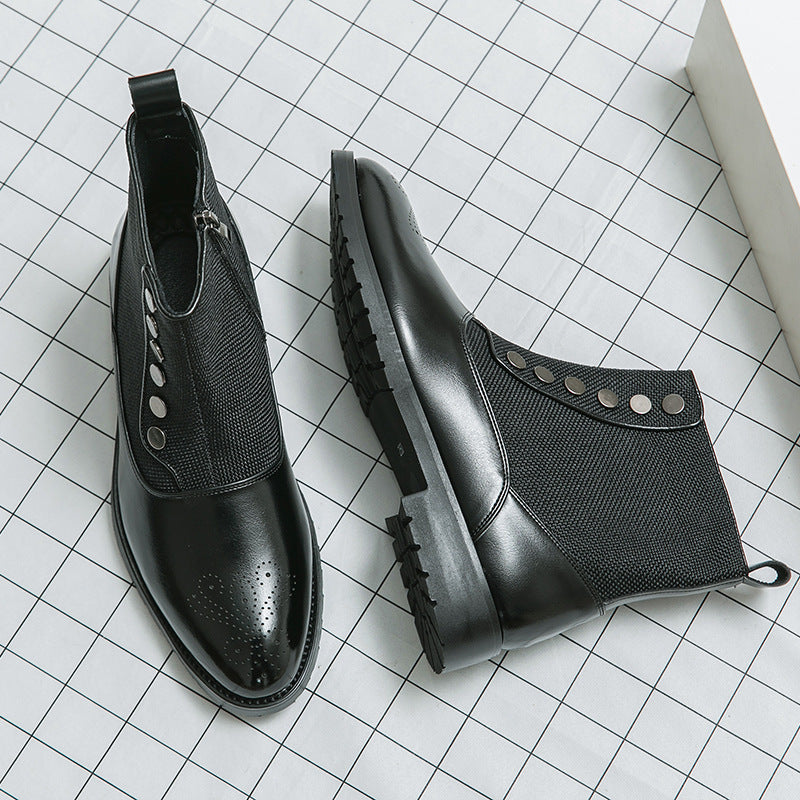 Elegante Herrenstiefel aus hochwertigem Leder EB