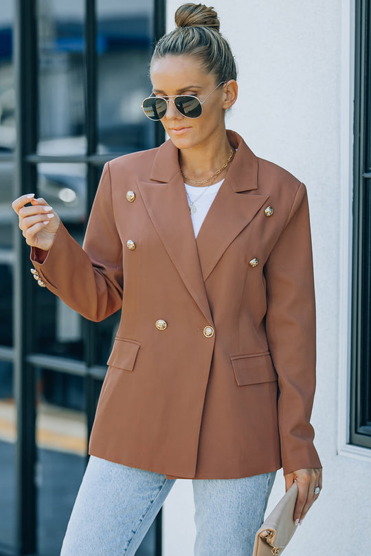 EB | Doppelreiher-Reverskragen Langarm Blazer
