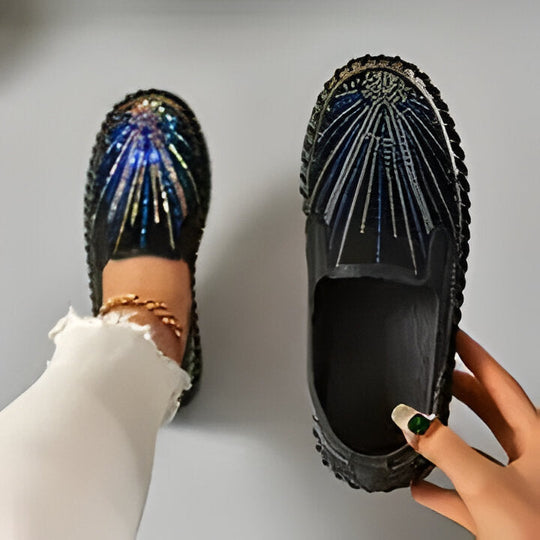 Bea | Elegante Damen Slipper mit funkelnden Strasssteinen EB