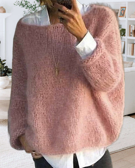 EB | Pullover mit Farbdetail Am Nacken